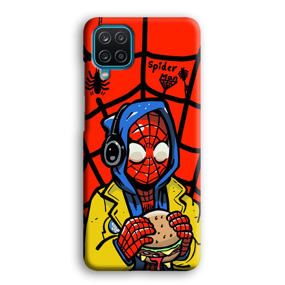 Spiderman Lunch with Burger Samsung Galaxy A12 Case-Oxvistore