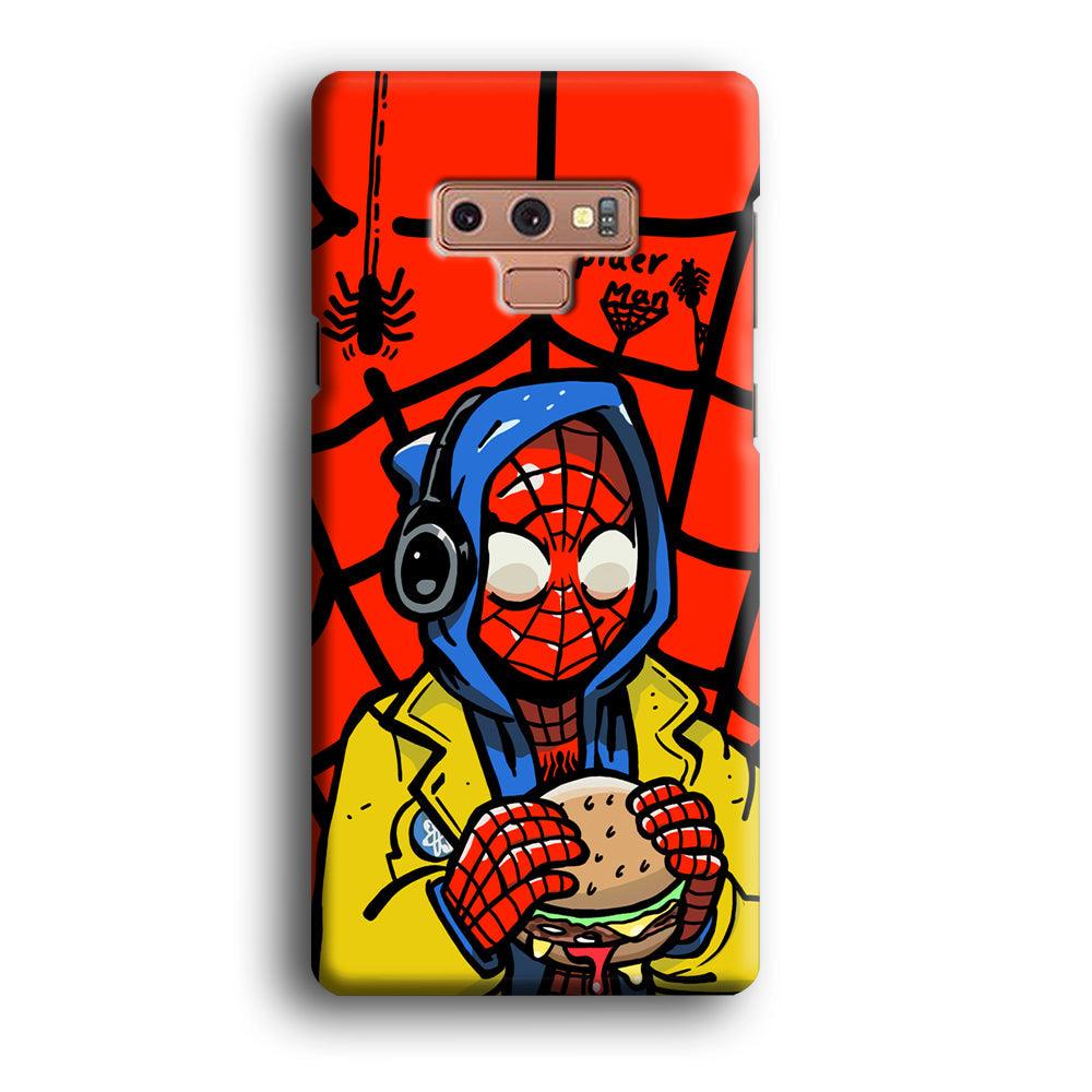 Spiderman Lunch with Burger Samsung Galaxy Note 9 Case-Oxvistore