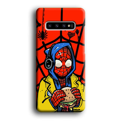 Spiderman Lunch with Burger Samsung Galaxy S10 Plus Case-Oxvistore