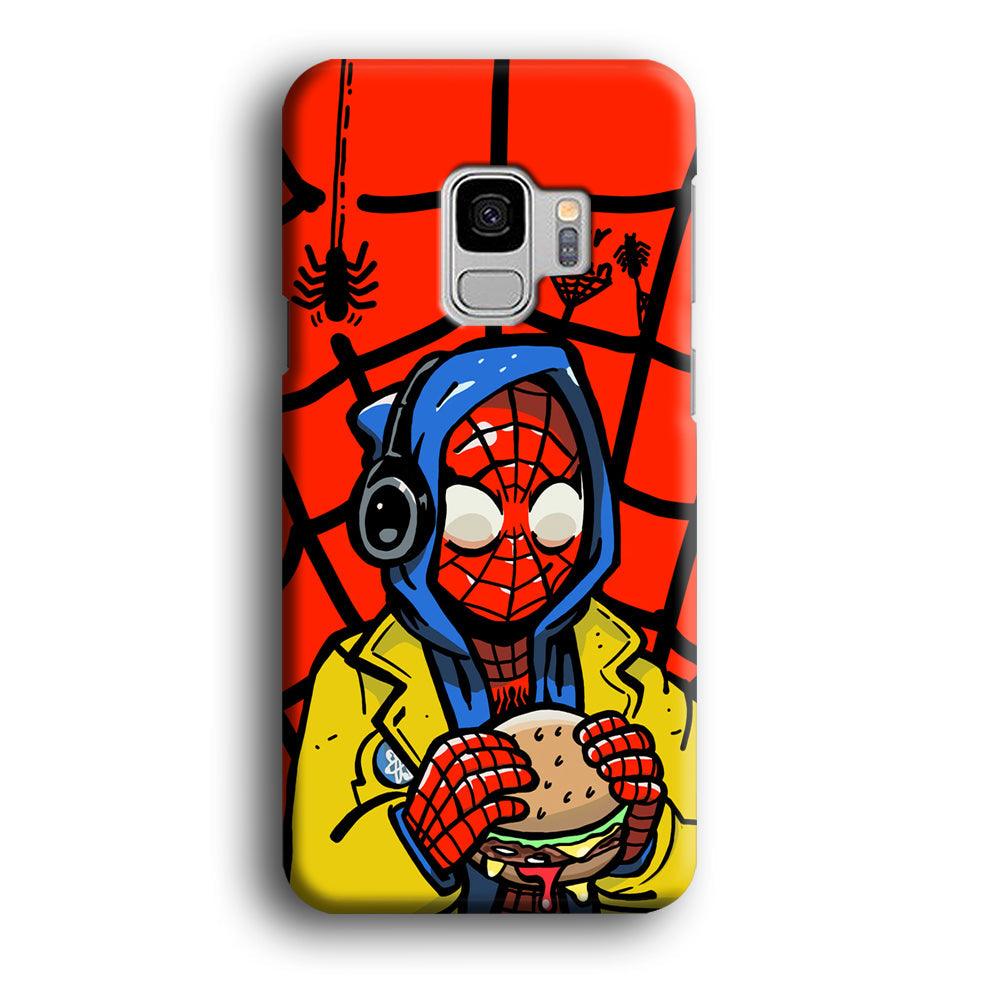 Spiderman Lunch with Burger Samsung Galaxy S9 Case-Oxvistore