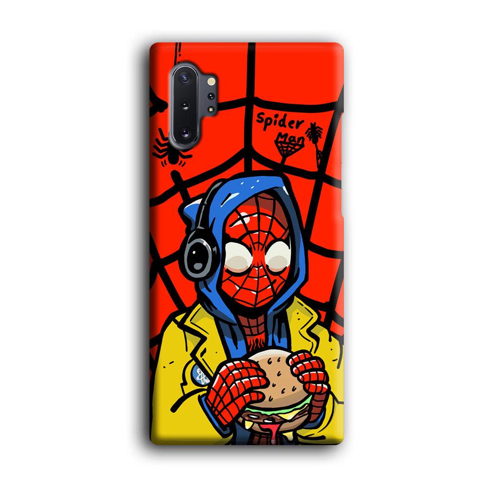 Spiderman Lunch with Burger Samsung Galaxy Note 10 Plus Case-Oxvistore