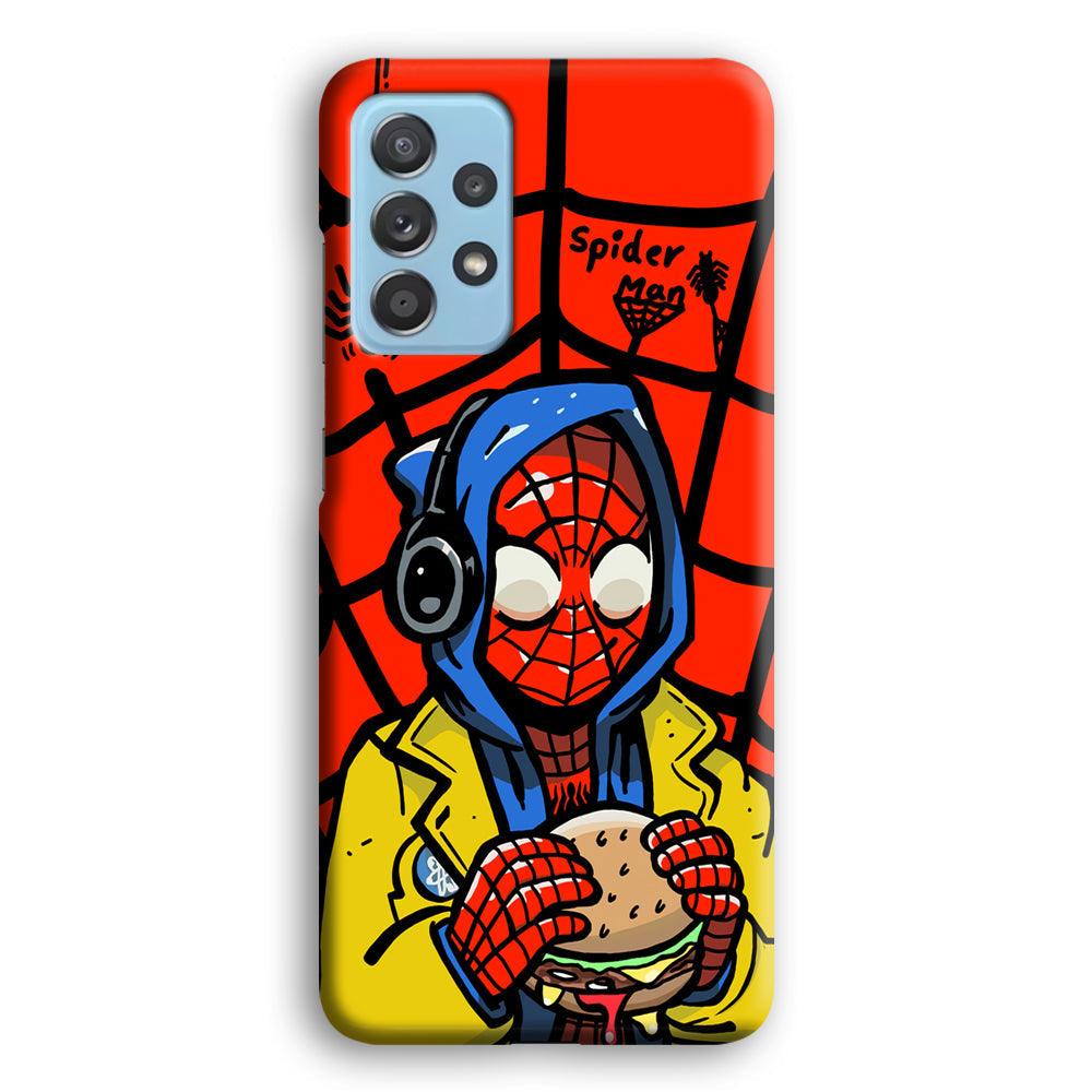 Spiderman Lunch with Burger Samsung Galaxy A52 Case-Oxvistore