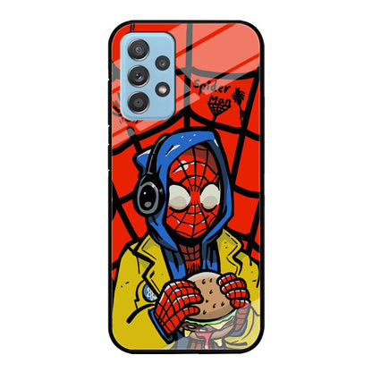 Spiderman Lunch with Burger Samsung Galaxy A52 Case-Oxvistore