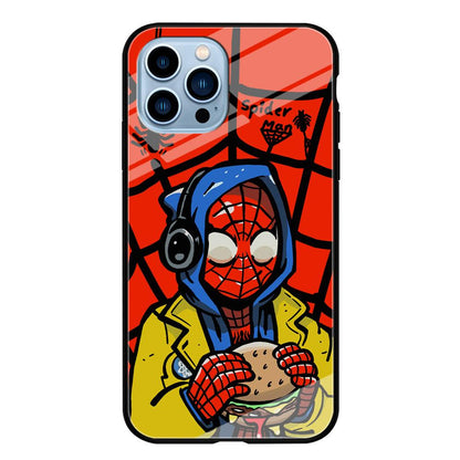 Spiderman Lunch with Burger iPhone 13 Pro Case-Oxvistore