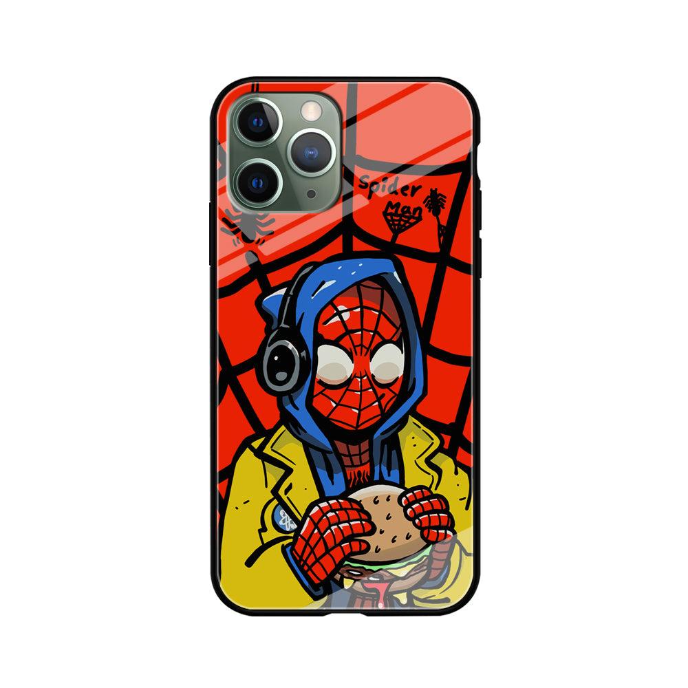 Spiderman Lunch with Burger iPhone 11 Pro Case-Oxvistore