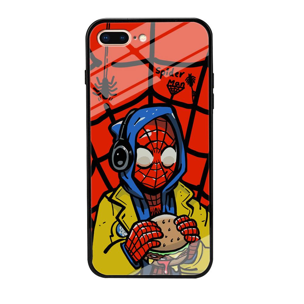 Spiderman Lunch with Burger iPhone 8 Plus Case-Oxvistore