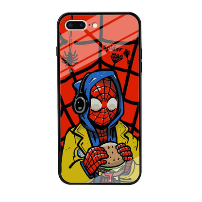 Spiderman Lunch with Burger iPhone 8 Plus Case-Oxvistore