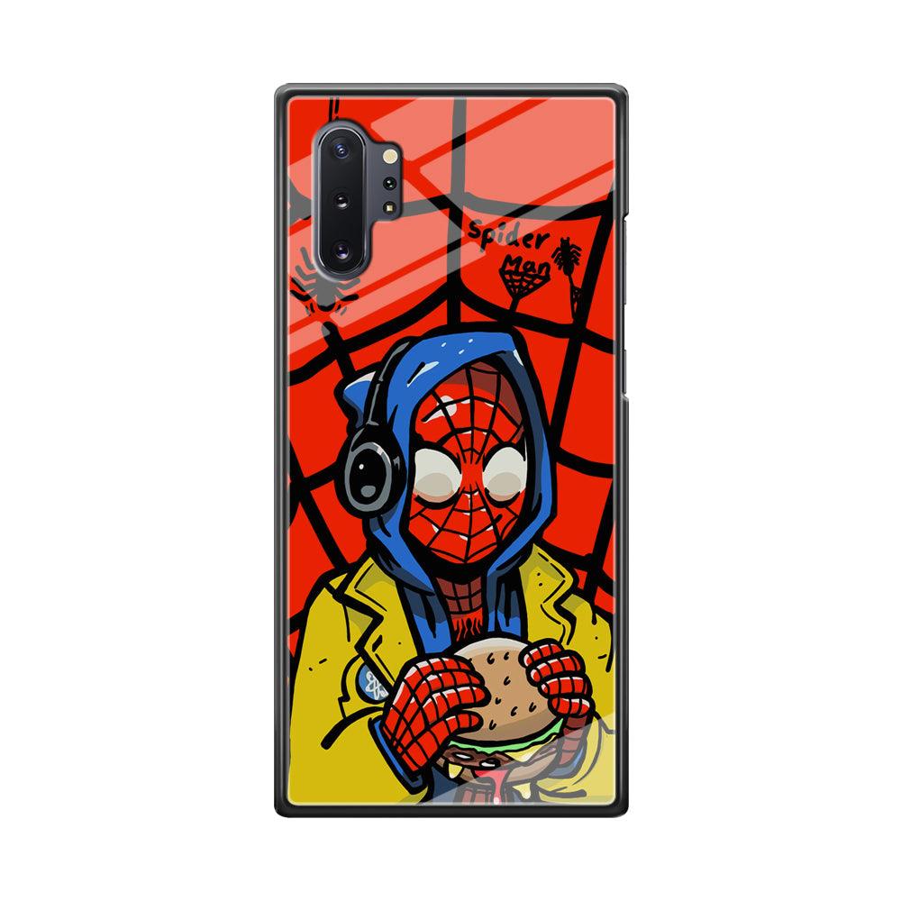 Spiderman Lunch with Burger Samsung Galaxy Note 10 Plus Case-Oxvistore