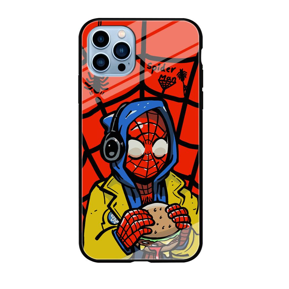 Spiderman Lunch with Burger iPhone 12 Pro Max Case-Oxvistore