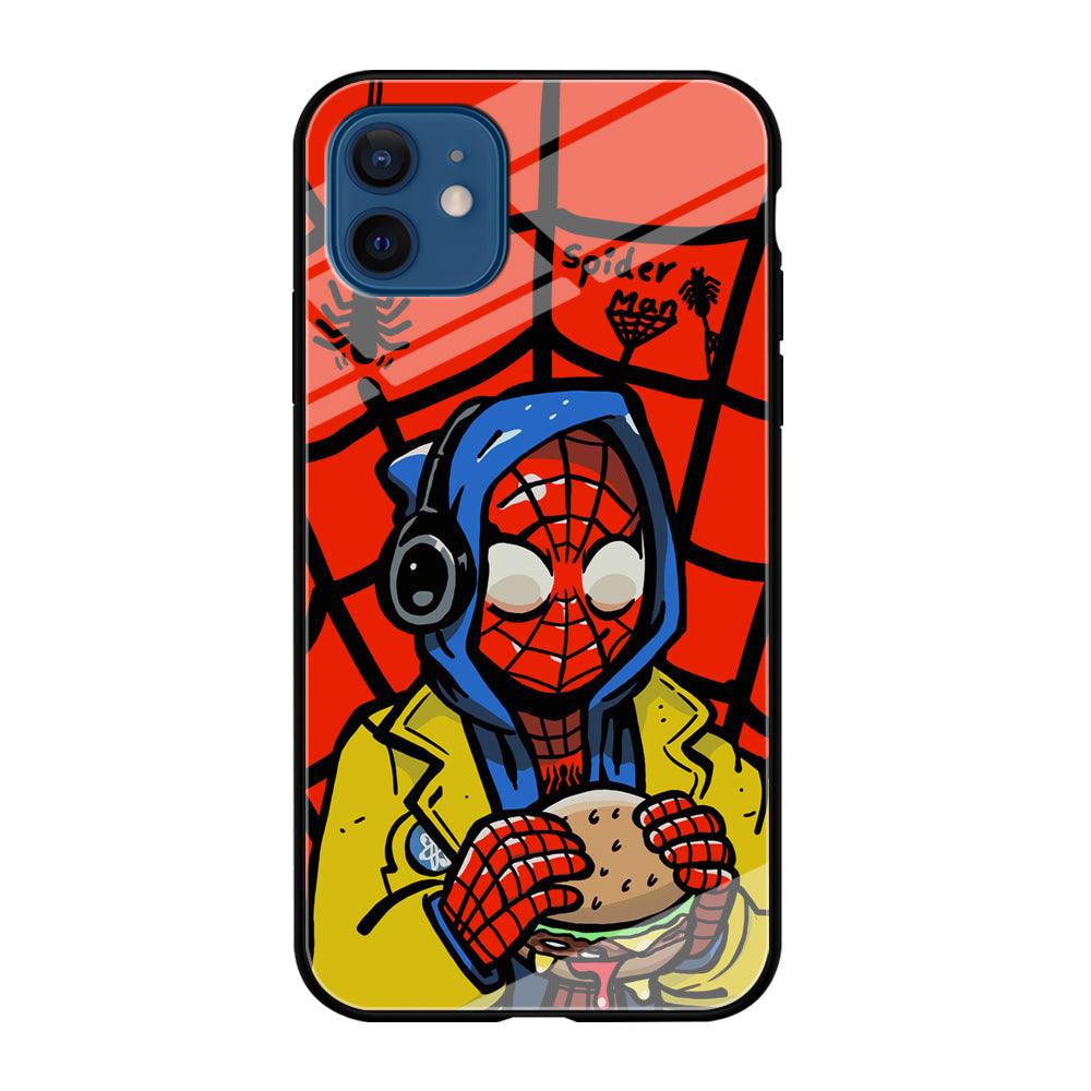 Spiderman Lunch with Burger iPhone 12 Case-Oxvistore