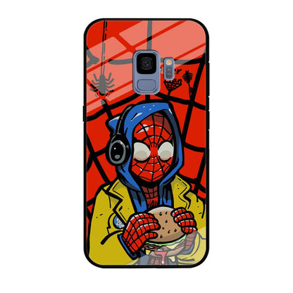 Spiderman Lunch with Burger Samsung Galaxy S9 Case-Oxvistore