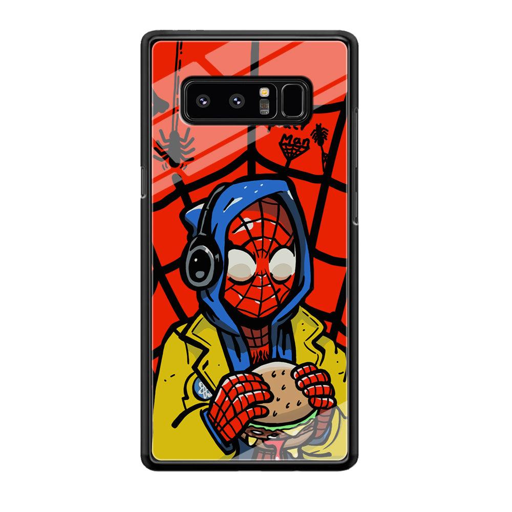 Spiderman Lunch with Burger Samsung Galaxy Note 8 Case-Oxvistore