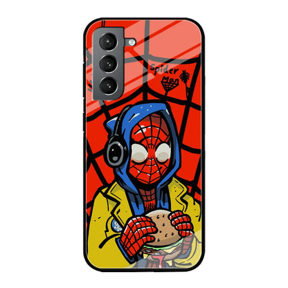 Spiderman Lunch with Burger Samsung Galaxy S21 Case-Oxvistore