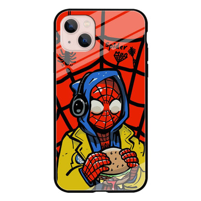 Spiderman Lunch with Burger iPhone 13 Case-Oxvistore