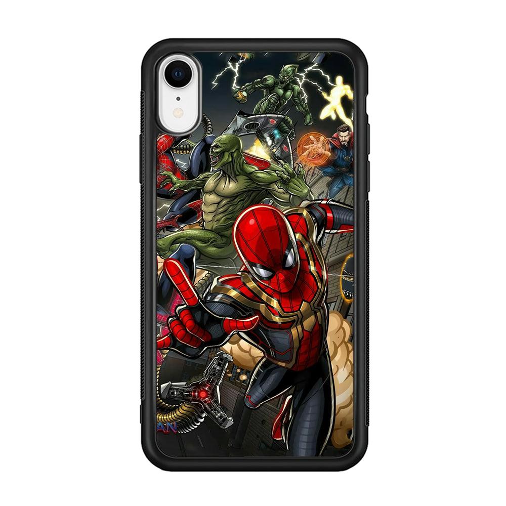 Spiderman Multiverse Battle iPhone XR Case-Oxvistore