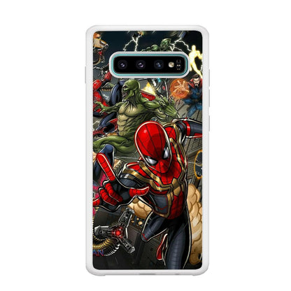 Spiderman Multiverse Battle Samsung Galaxy S10 Plus Case-Oxvistore