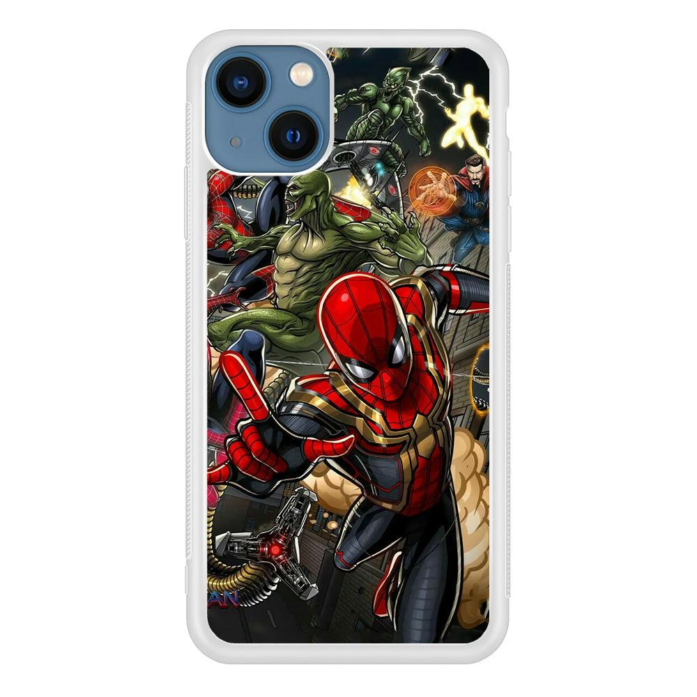 Spiderman Multiverse Battle iPhone 14 Plus Case-Oxvistore