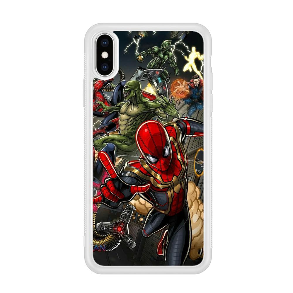 Spiderman Multiverse Battle iPhone XS Case-Oxvistore