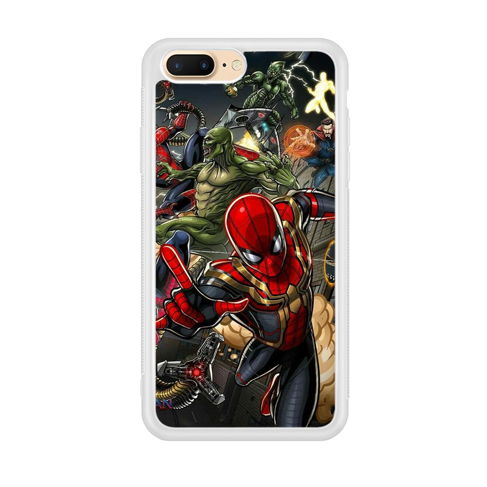 Spiderman Multiverse Battle iPhone 8 Plus Case-Oxvistore