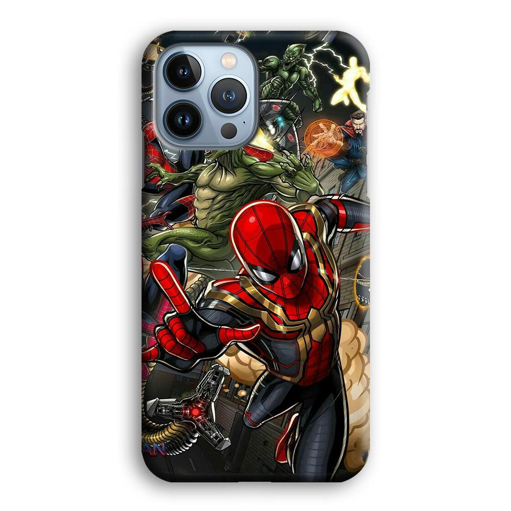 Spiderman Multiverse Battle iPhone 15 Pro Case-Oxvistore