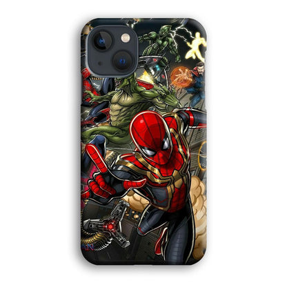 Spiderman Multiverse Battle iPhone 15 Plus Case-Oxvistore