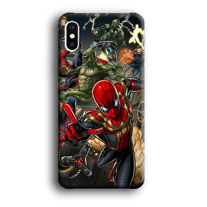 Spiderman Multiverse Battle iPhone Xs Max Case-Oxvistore