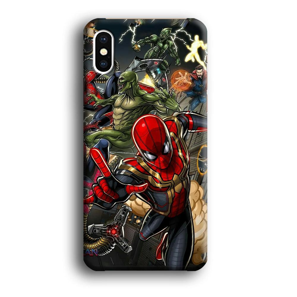 Spiderman Multiverse Battle iPhone XS Case-Oxvistore