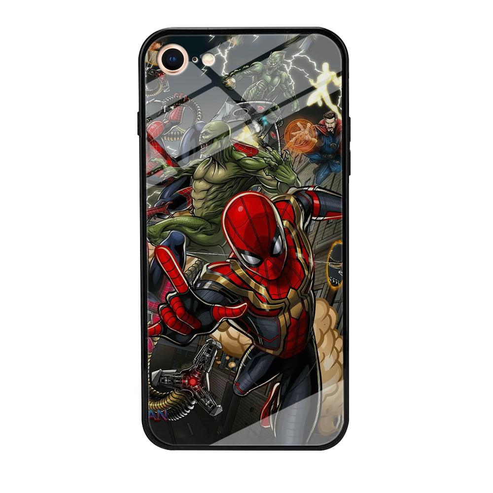 Spiderman Multiverse Battle iPhone 7 Case-Oxvistore