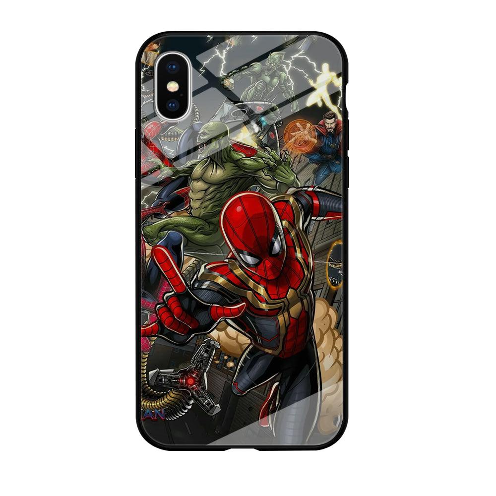 Spiderman Multiverse Battle iPhone XS Case-Oxvistore