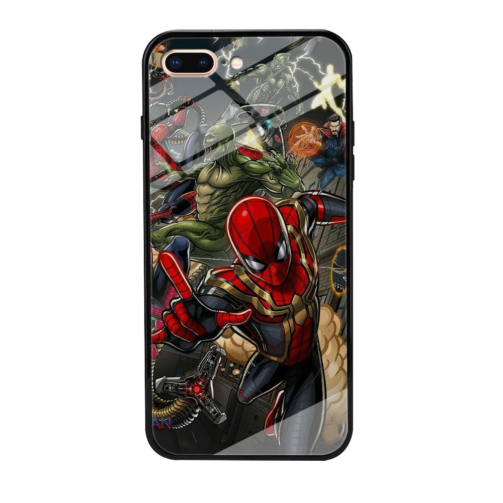 Spiderman Multiverse Battle iPhone 8 Plus Case-Oxvistore