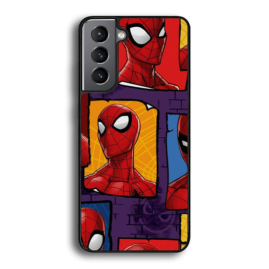 Spiderman Poster on The Wall Samsung Galaxy S24 Case-Rubber Black (2D Case)-Oxvistore