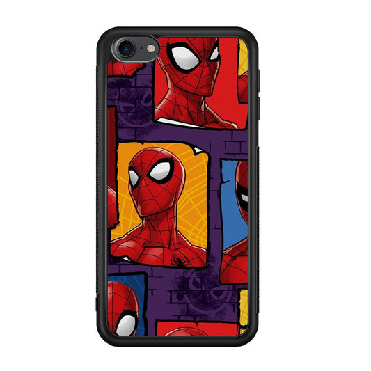 Spiderman Poster on The Wall iPod Touch 6 Case-Rubber Black (2D Case)-Oxvistore