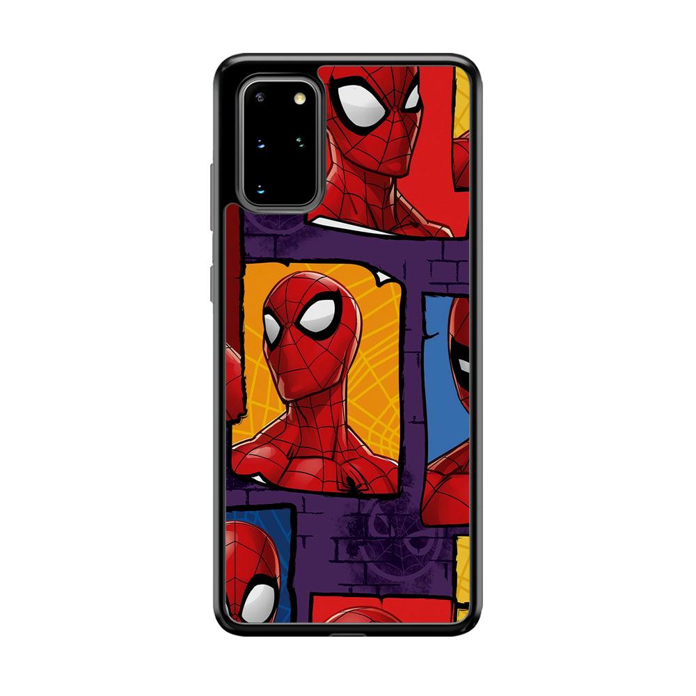Spiderman Poster on The Wall Samsung Galaxy S20 Plus Case-Rubber Black (2D Case)-Oxvistore