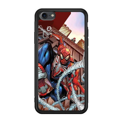 Spiderman Rooftop Photo iPhone 8 Case-Oxvistore