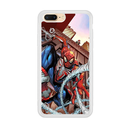 Spiderman Rooftop Photo iPhone 8 Plus Case-Oxvistore