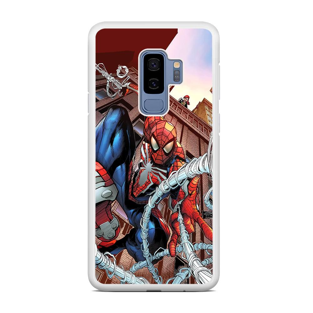 Spiderman Rooftop Photo Samsung Galaxy S9 Plus Case-Oxvistore