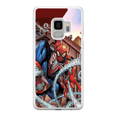 Spiderman Rooftop Photo Samsung Galaxy S9 Case-Oxvistore