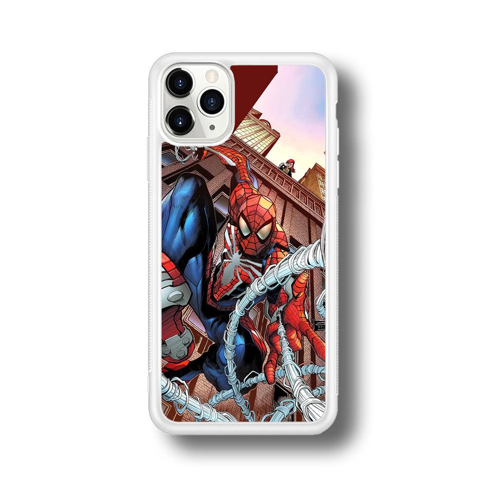 Spiderman Rooftop Photo iPhone 11 Pro Case-Oxvistore