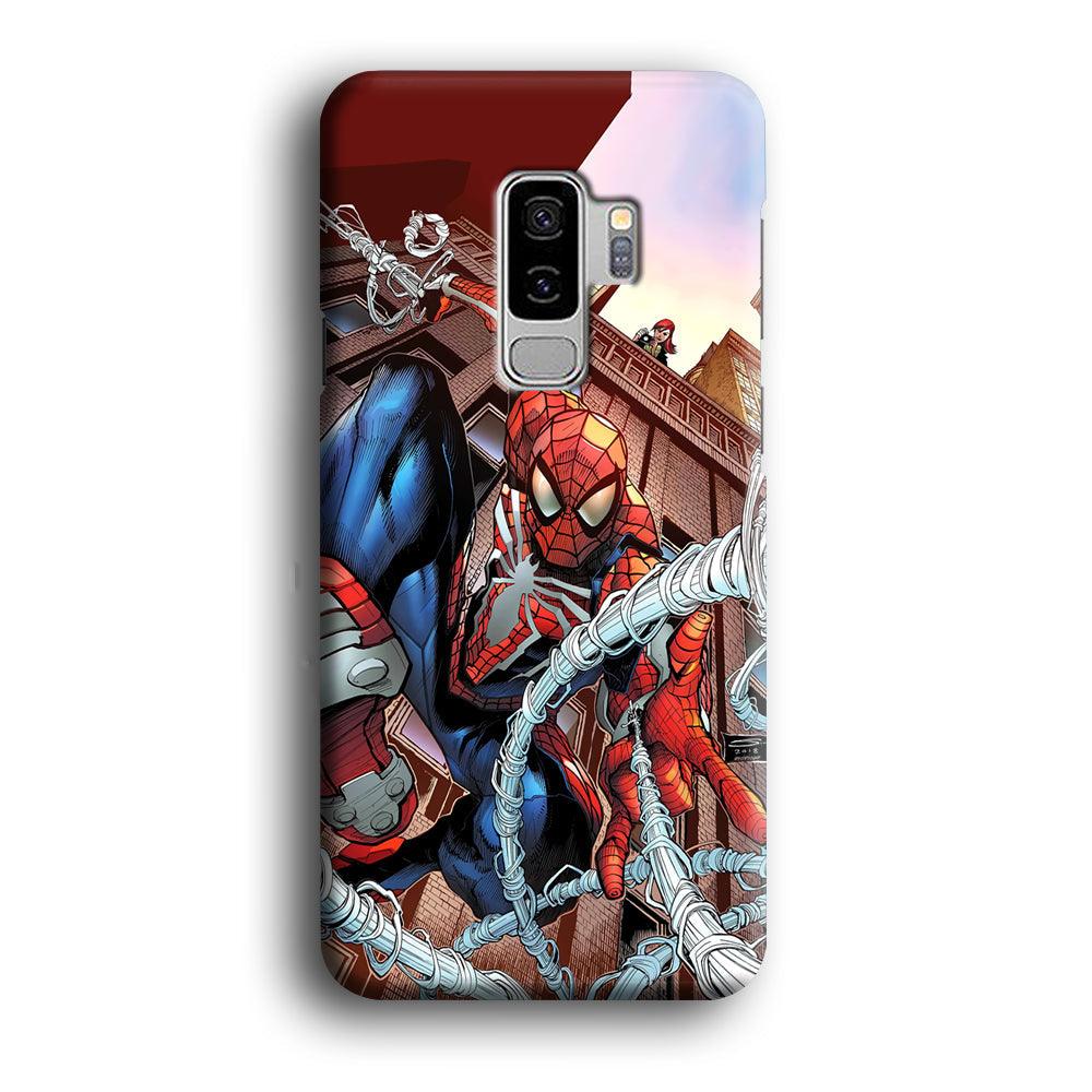 Spiderman Rooftop Photo Samsung Galaxy S9 Plus Case-Oxvistore