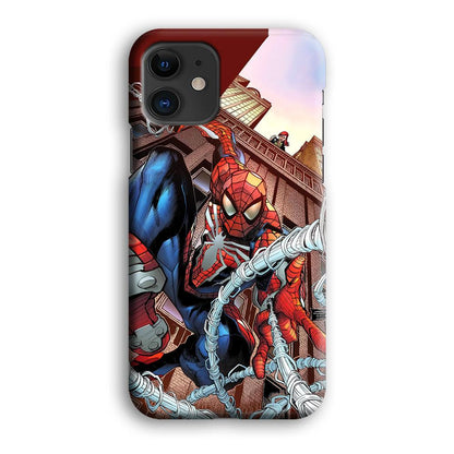 Spiderman Rooftop Photo iPhone 12 Case-Oxvistore