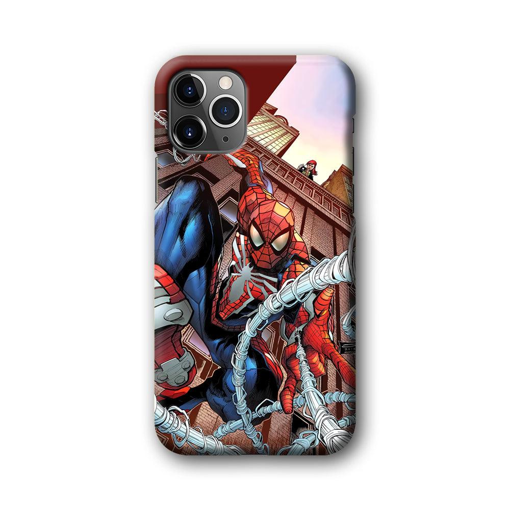 Spiderman Rooftop Photo iPhone 11 Pro Case-Oxvistore