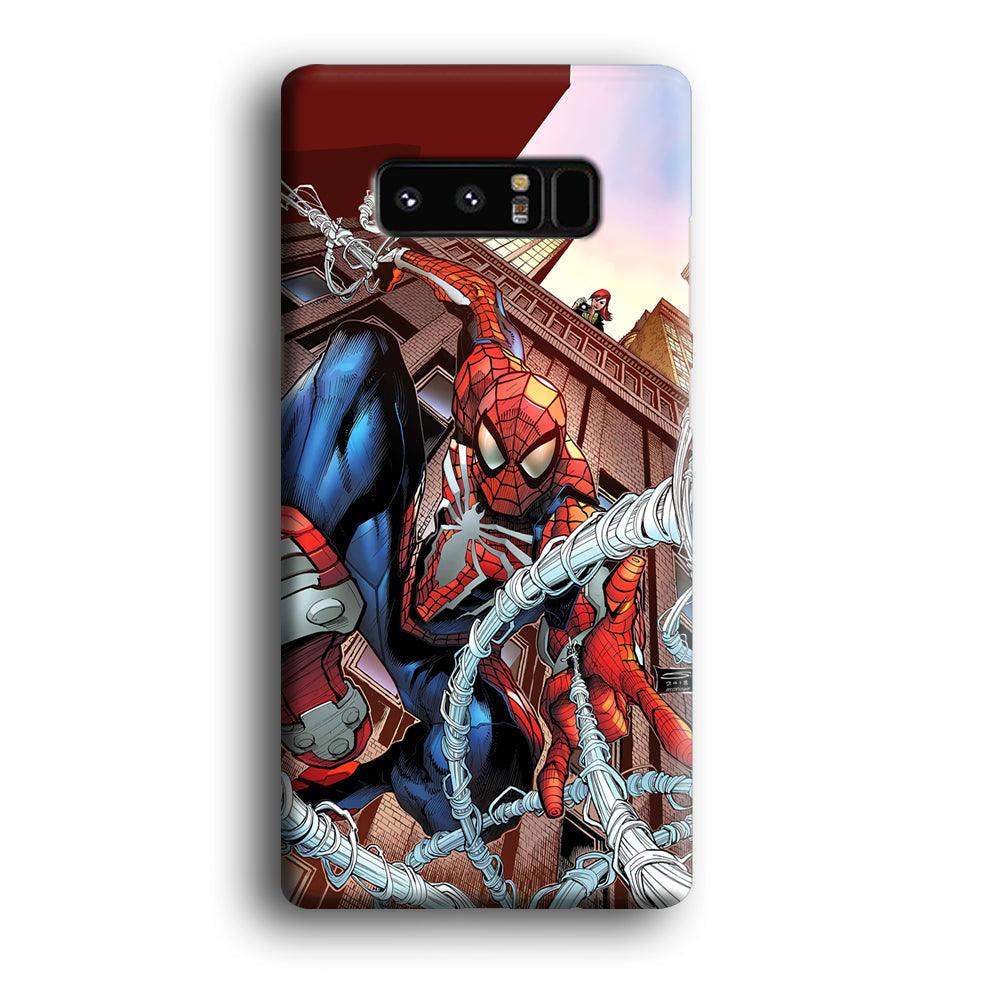 Spiderman Rooftop Photo Samsung Galaxy Note 8 Case-Oxvistore