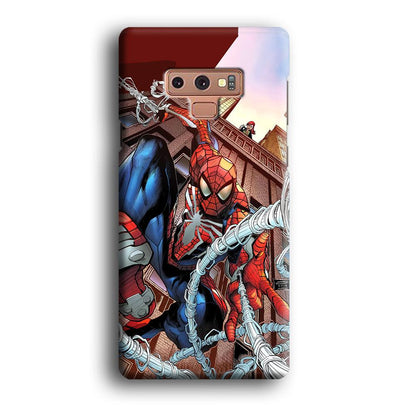 Spiderman Rooftop Photo Samsung Galaxy Note 9 Case-Oxvistore