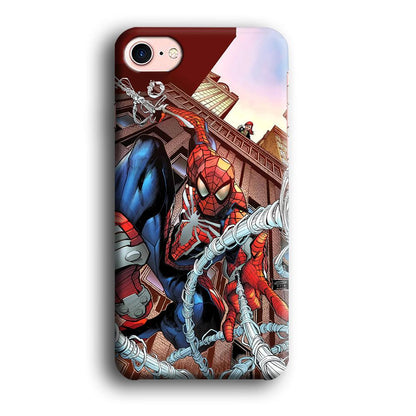 Spiderman Rooftop Photo iPhone 8 Case-Oxvistore