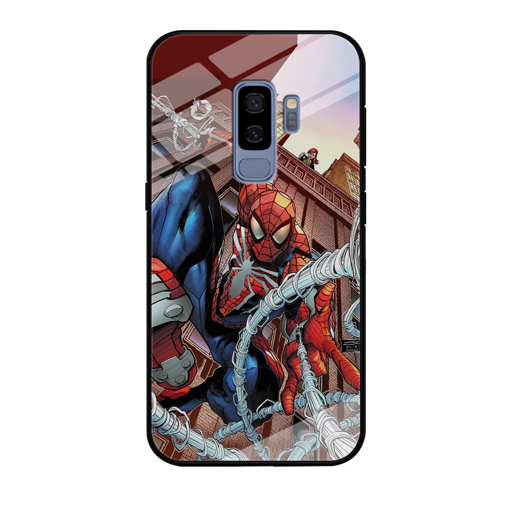 Spiderman Rooftop Photo Samsung Galaxy S9 Plus Case-Oxvistore