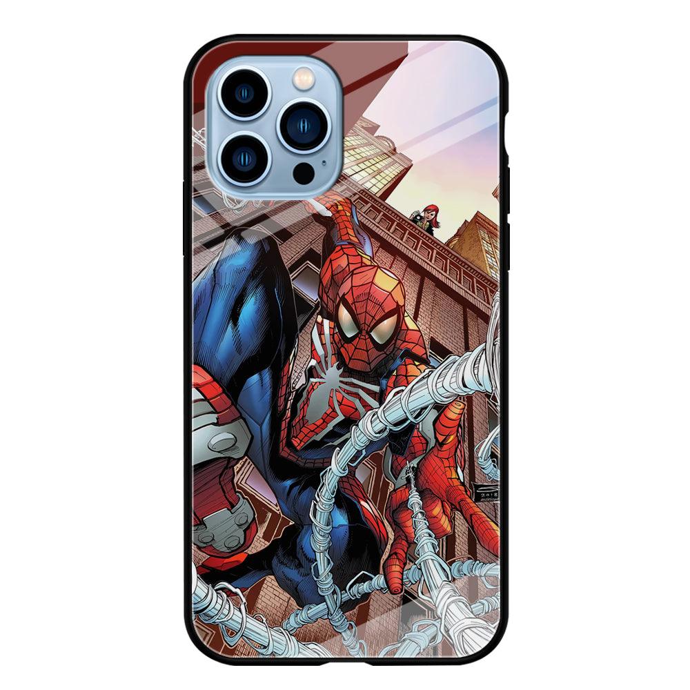 Spiderman Rooftop Photo iPhone 13 Pro Case-Oxvistore