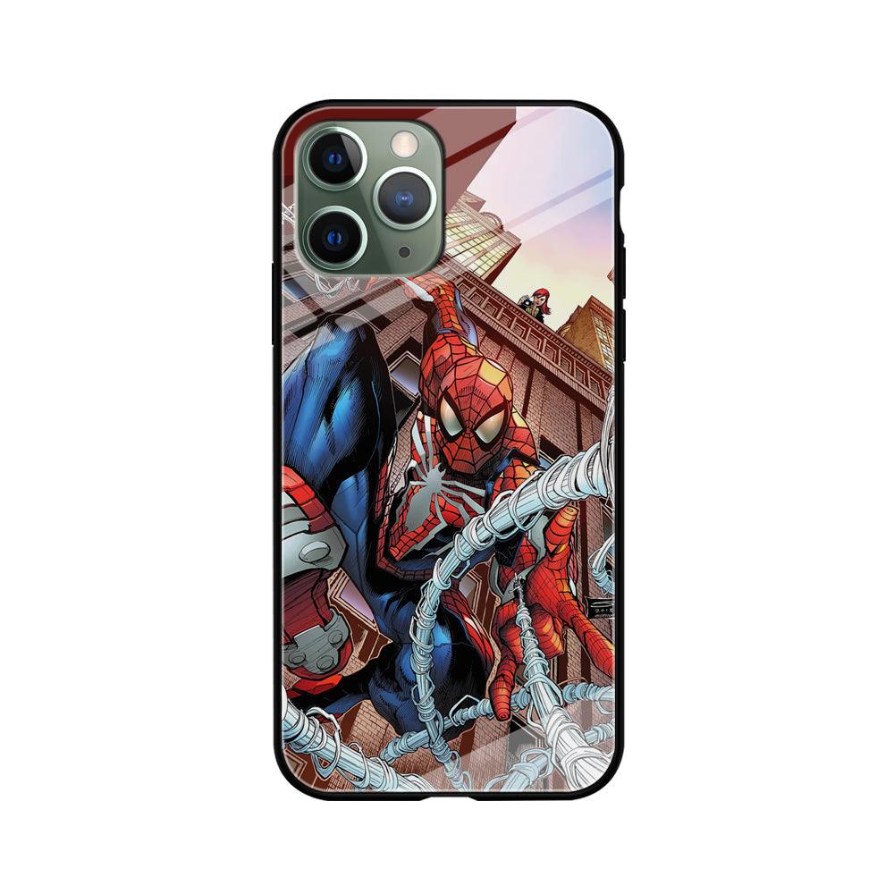 Spiderman Rooftop Photo iPhone 11 Pro Case-Oxvistore