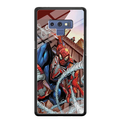 Spiderman Rooftop Photo Samsung Galaxy Note 9 Case-Oxvistore