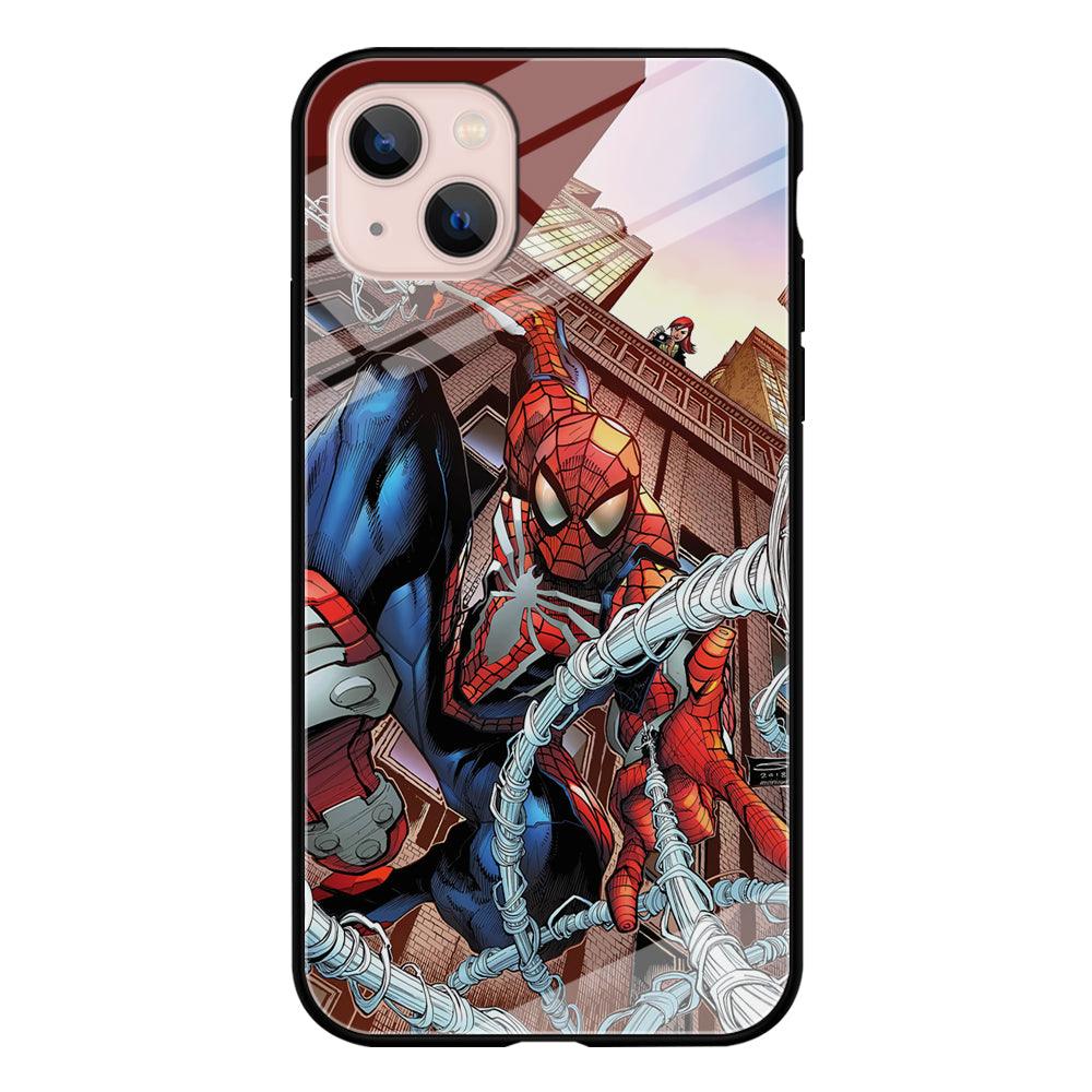 Spiderman Rooftop Photo iPhone 13 Case-Oxvistore