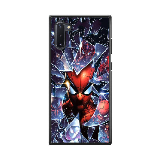Spiderman Secret on The Glass Samsung Galaxy Note 10 Case-Rubber Black (2D Case)-Oxvistore